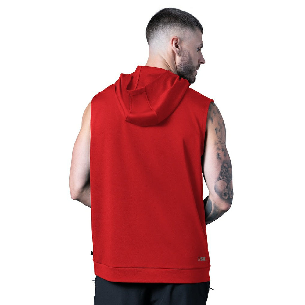 San Francisco 49ers MSX by Michael Strahan Tri-Blend Rebound Sleeveless Hoodie Scarlet