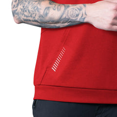 San Francisco 49ers MSX by Michael Strahan Tri-Blend Rebound Sleeveless Hoodie Scarlet