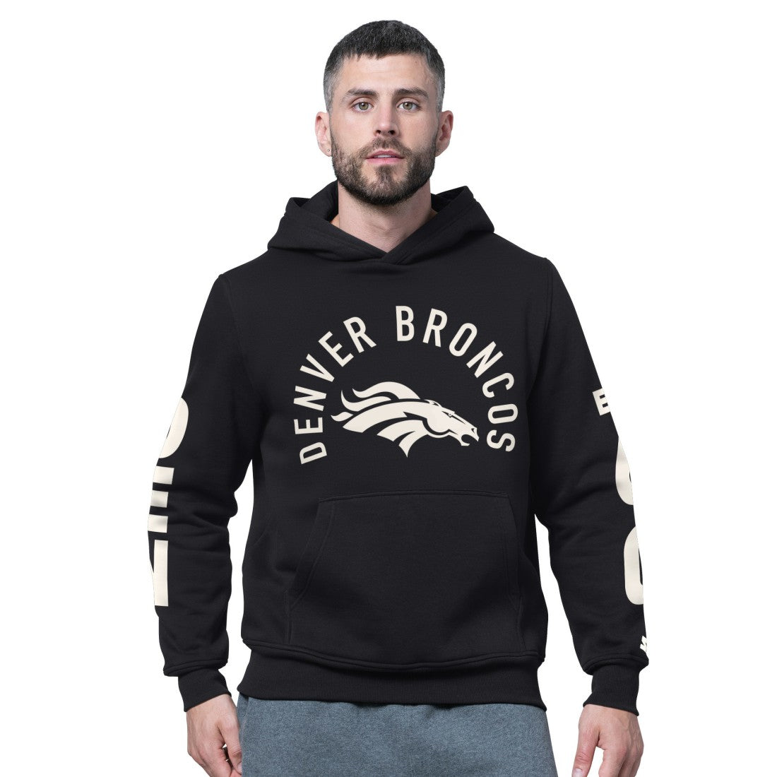 Denver Broncos Starter Handoff Fleece Hoodie Sweatshirt Black