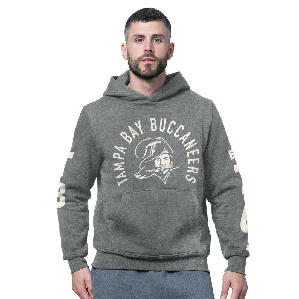 Tampa Bay Buccaneers Starter Handoff Vintage Logo Fleece Hoodie Sweatshirt Charcoal
