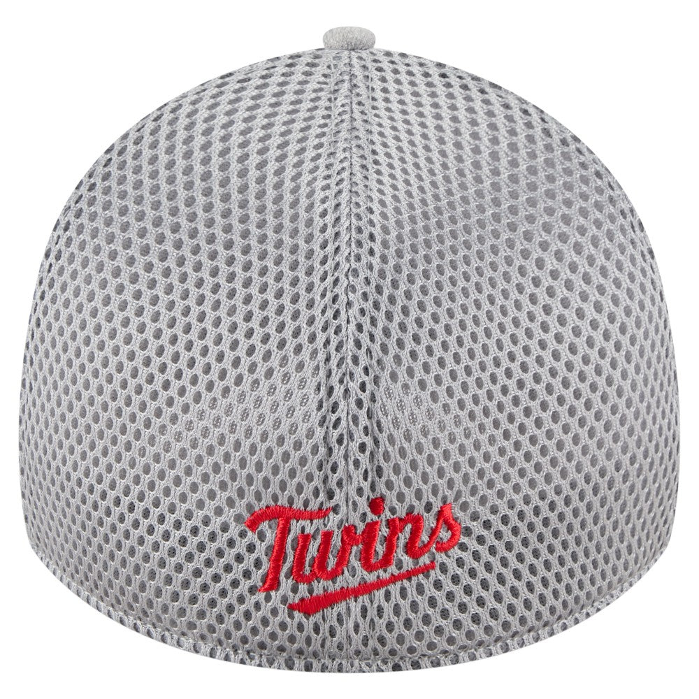 Minnesota Twins New Era Visor Paint Splatter 39THIRTY Flex Hat - Gray Hats