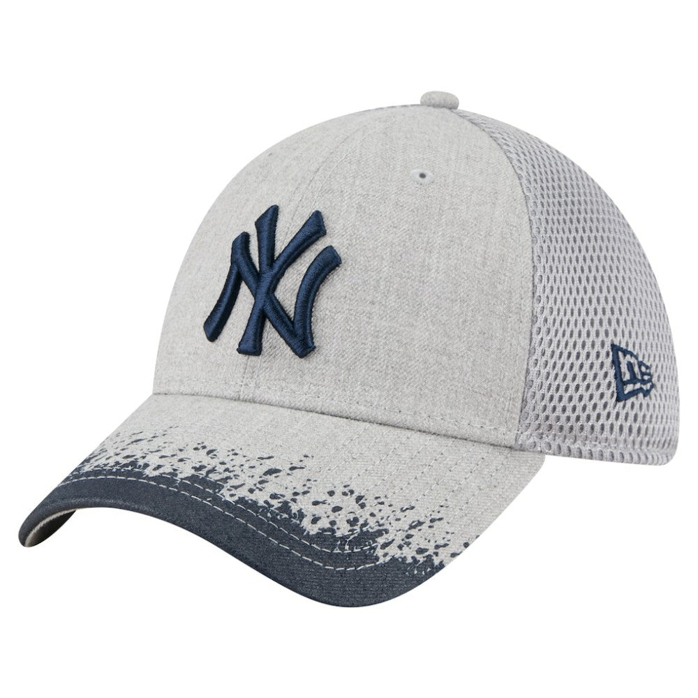 New York Yankees New Era Visor Paint Splatter 39THIRTY Flex Hat - Gray Hats