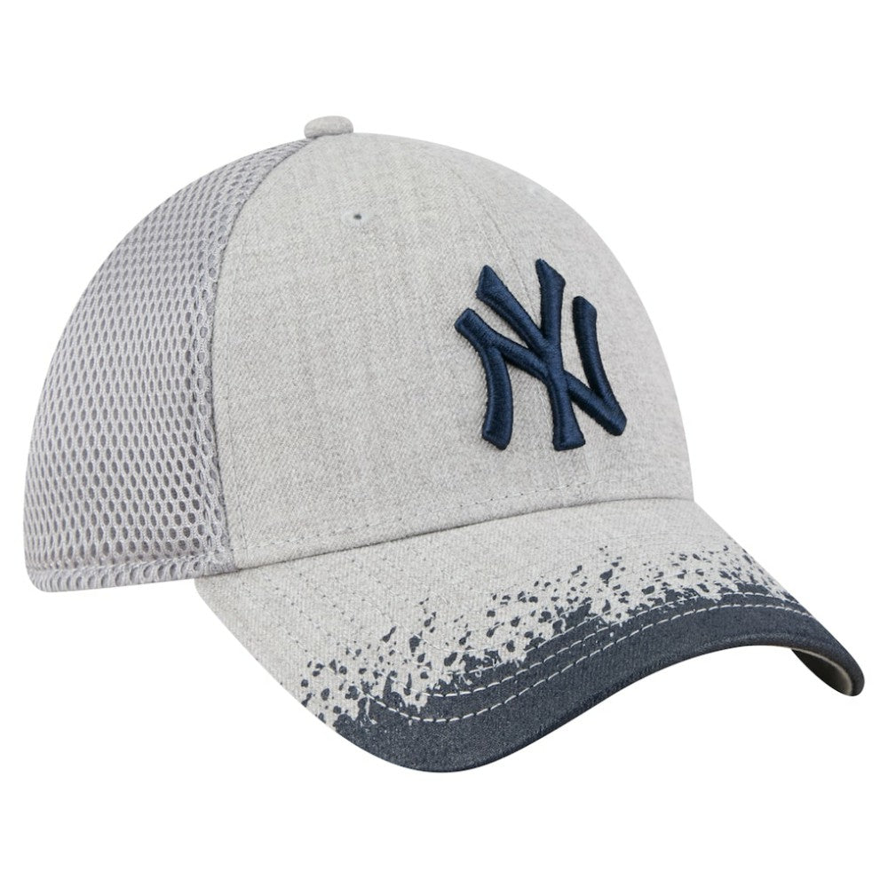 New York Yankees New Era Visor Paint Splatter 39THIRTY Flex Hat - Gray Hats