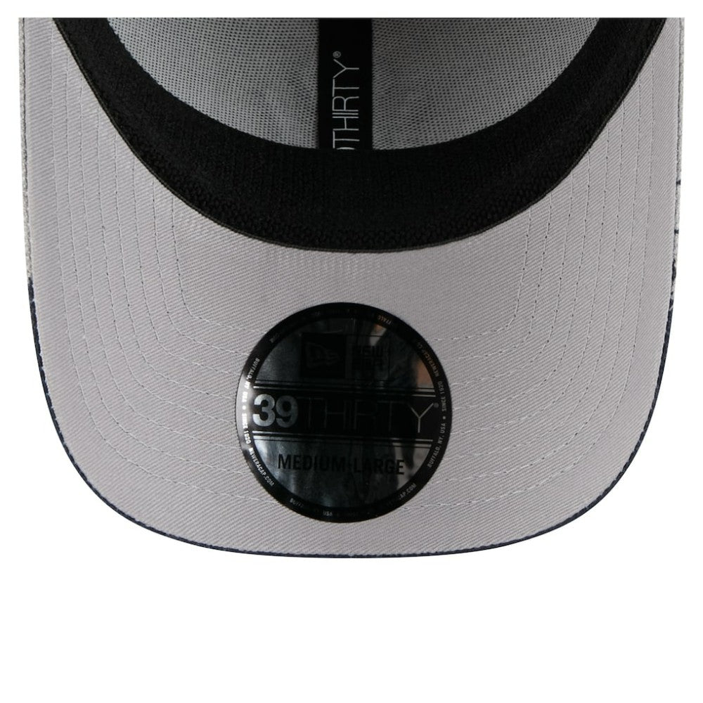 New York Yankees New Era Visor Paint Splatter 39THIRTY Flex Hat - Gray Hats