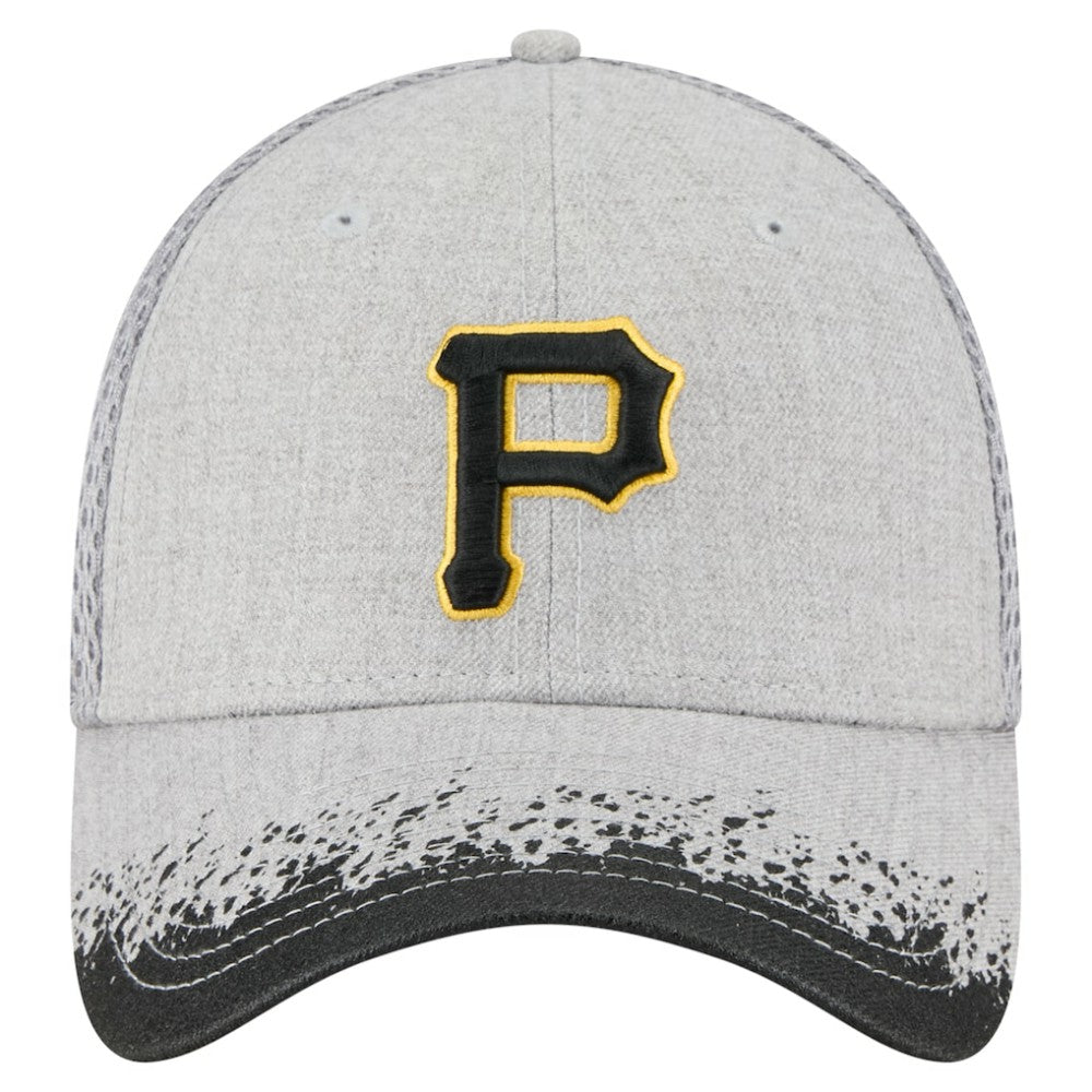 Pittsburgh Pirates New Era Visor Paint Splatter 39THIRTY Flex Hat - Gray Hats