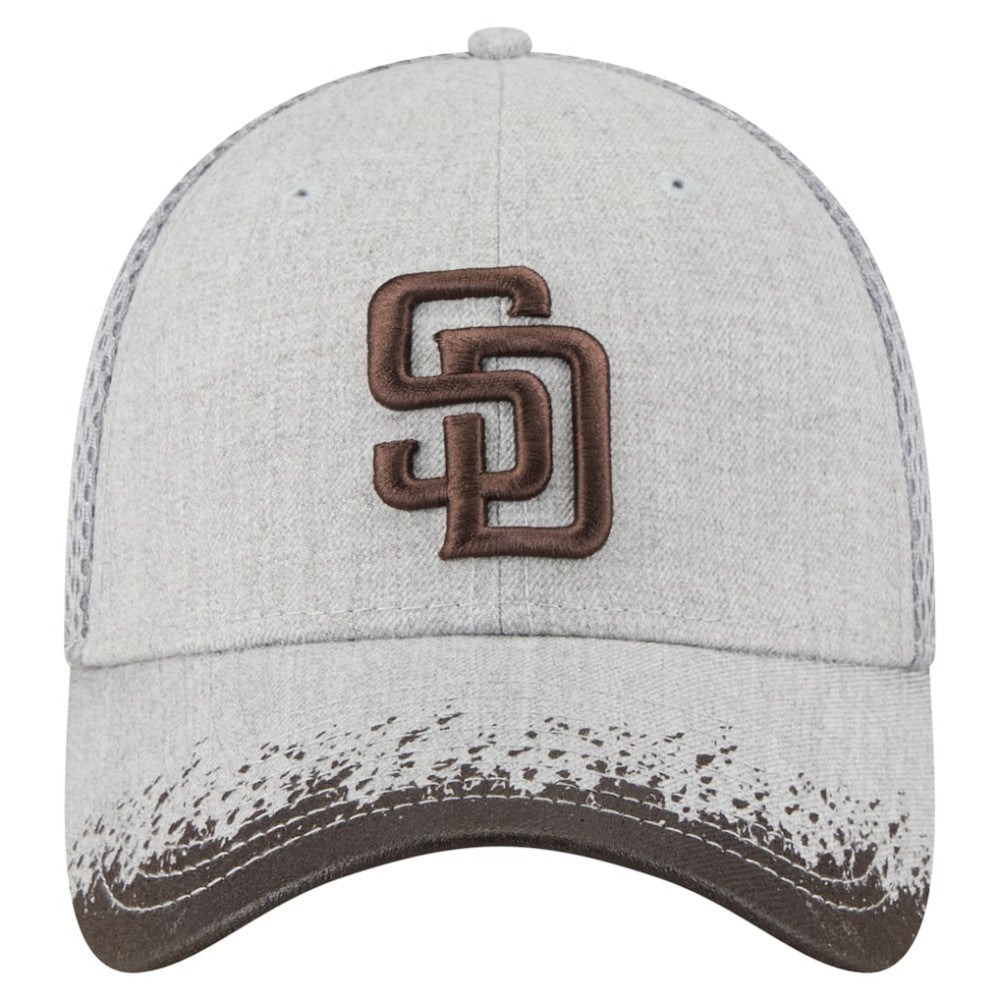 San Diego Padres New Era Visor Paint Splatter 39THIRTY Flex Hat - Gray Hats