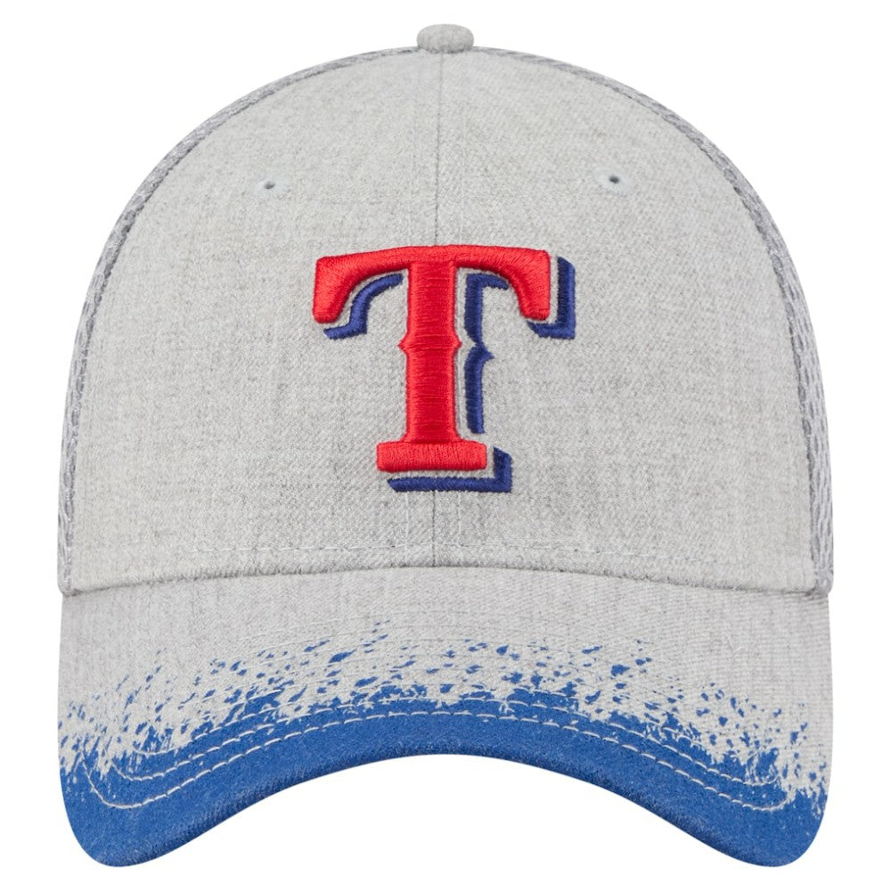 Texas Rangers New Era Visor Paint Splatter 39THIRTY Flex Hat - Gray Hats