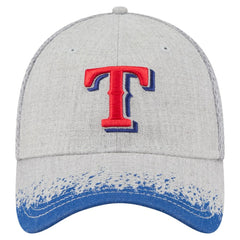 Texas Rangers New Era Visor Paint Splatter 39THIRTY Flex Hat - Gray Hats