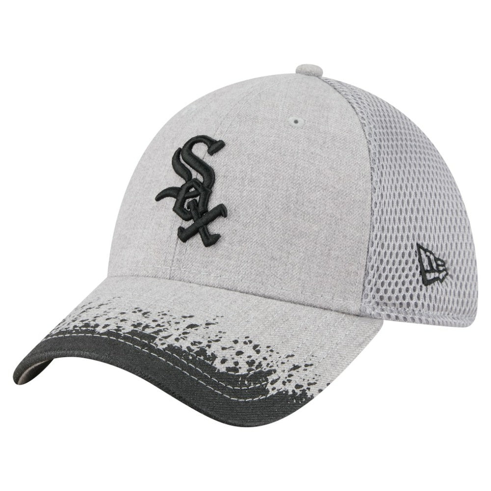 Chicago White Sox New Era Visor Paint Splatter 39THIRTY Flex Hat - Gray Hats