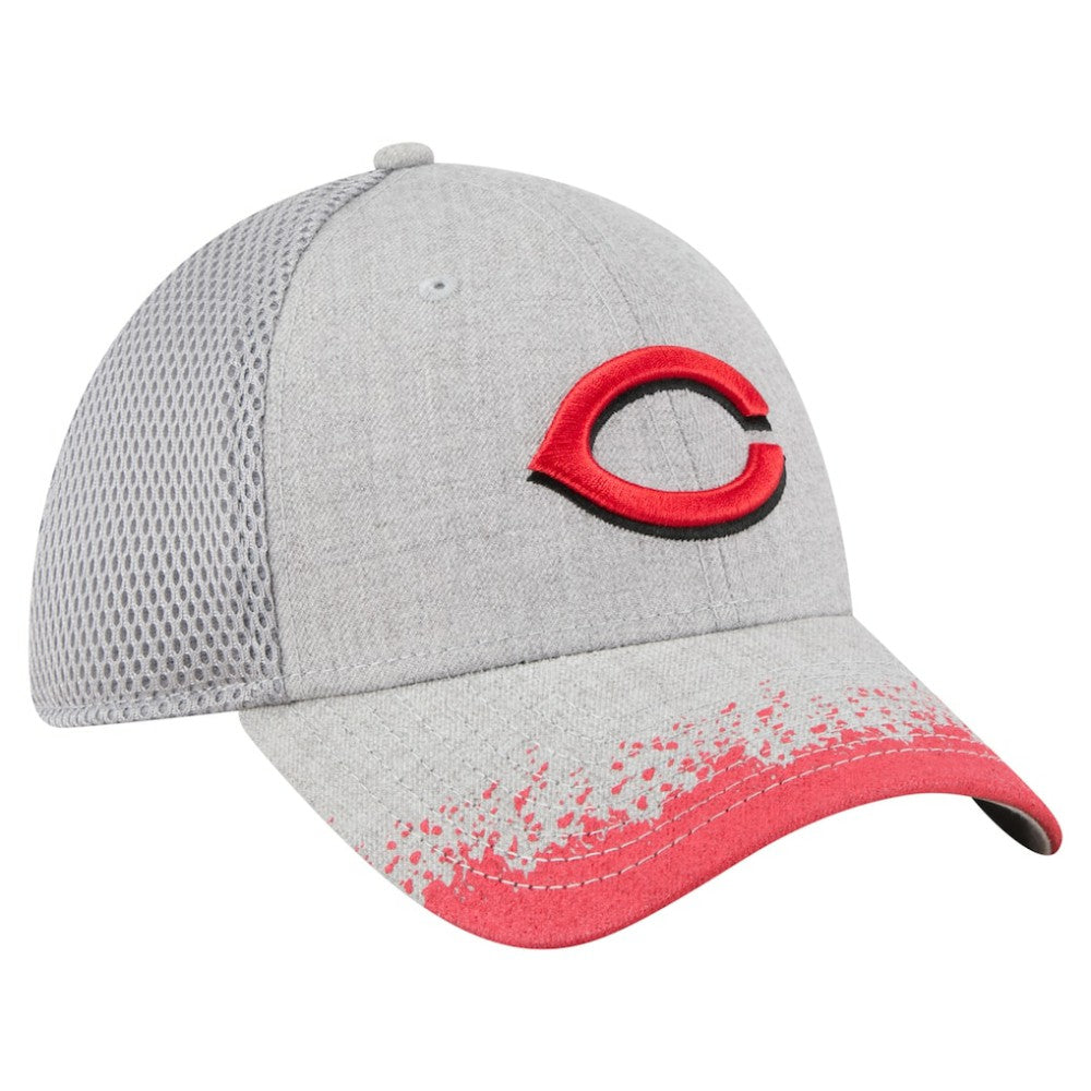 Cincinnati Reds New Era Visor Paint Splatter 39THIRTY Flex Hat - Gray Hats
