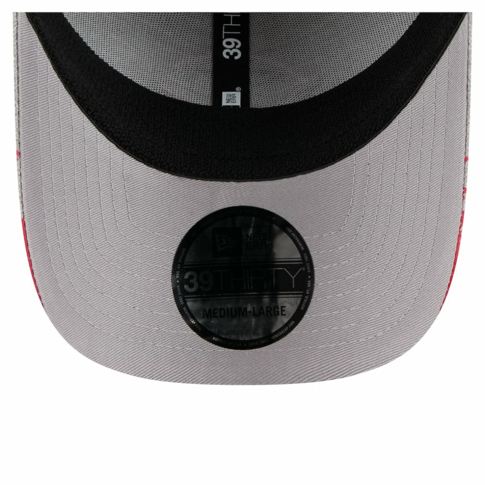 Cincinnati Reds New Era Visor Paint Splatter 39THIRTY Flex Hat - Gray Hats