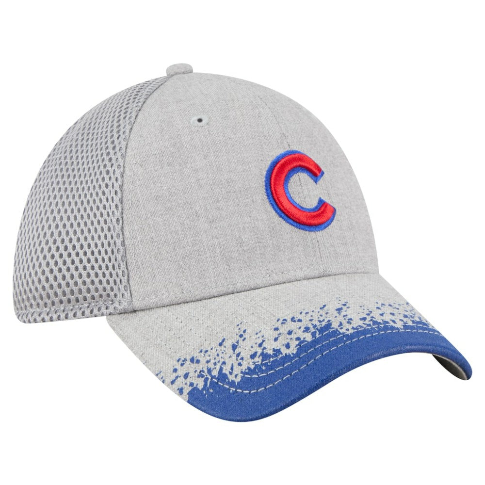 Chicago Cubs New Era Visor Paint Splatter 39THIRTY Flex Hat - Gray Hats