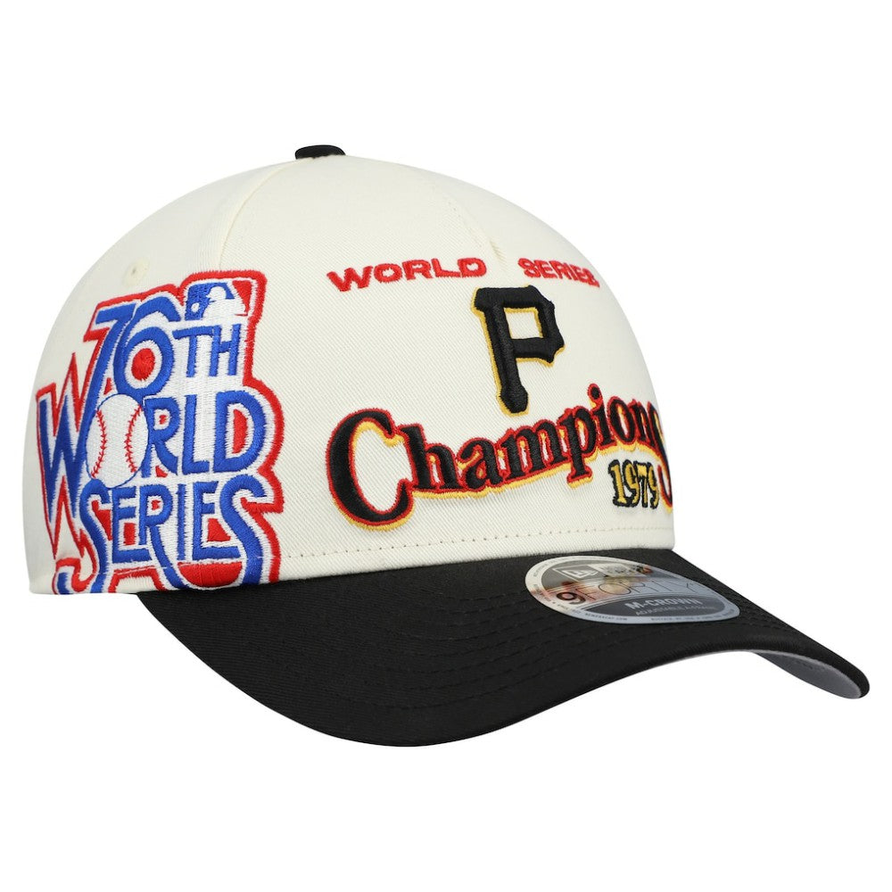 Pittsburgh Pirates New Era World Series 9FORTY M-Crown Adjustable Hat - Cream/Black Hats