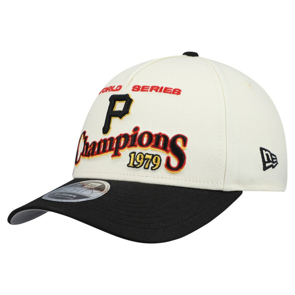 Pittsburgh Pirates New Era World Series 9FORTY M-Crown Adjustable Hat - Cream/Black Hats