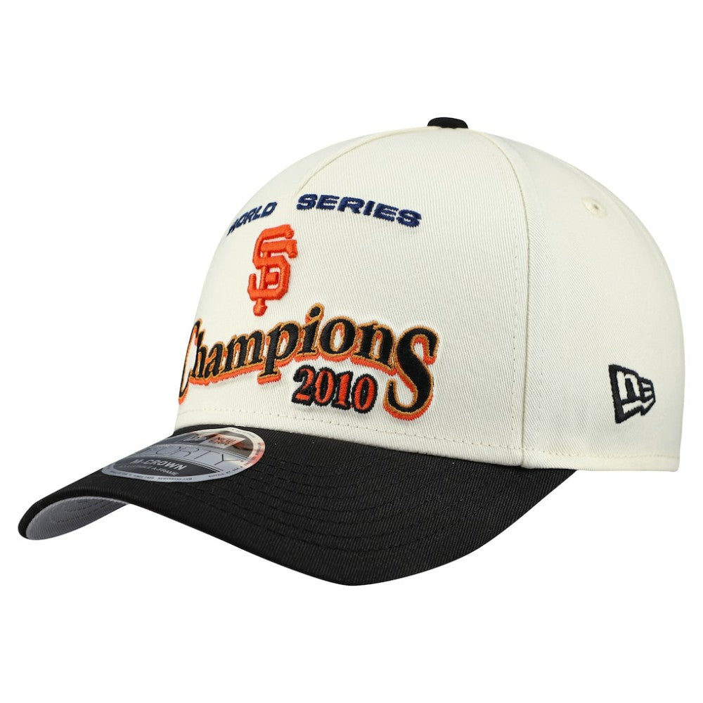 San Francisco Giants New Era World Series 9FORTY M-Crown A-Frame Adjustable Hat - Cream/Black Hats