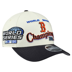 Boston Red Sox New Era World Series 9FORTY M-Crown A-Frame Adjustable Hat - Cream/Navy Hats