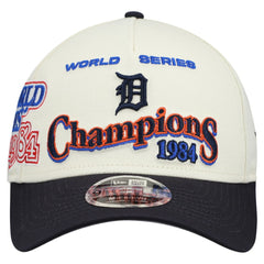 Detroit Tigers New Era World Series 9FORTY M-Crown Adjustable Hat - Cream/Navy Hats