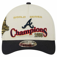 Atlanta Braves New Era World Series 9FORTY M-Crown Adjustable Hat - Cream/Navy Hats