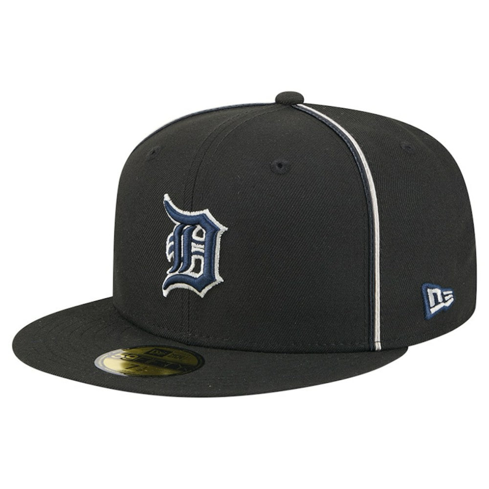 Detroit Tigers New Era Soutache 59FIFTY Fitted Hat - Black Hats
