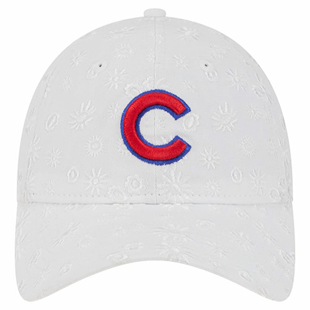 Chicago Cubs New Era Women's Floral Mesh 9TWENTY Adjustable Hat - White Hats