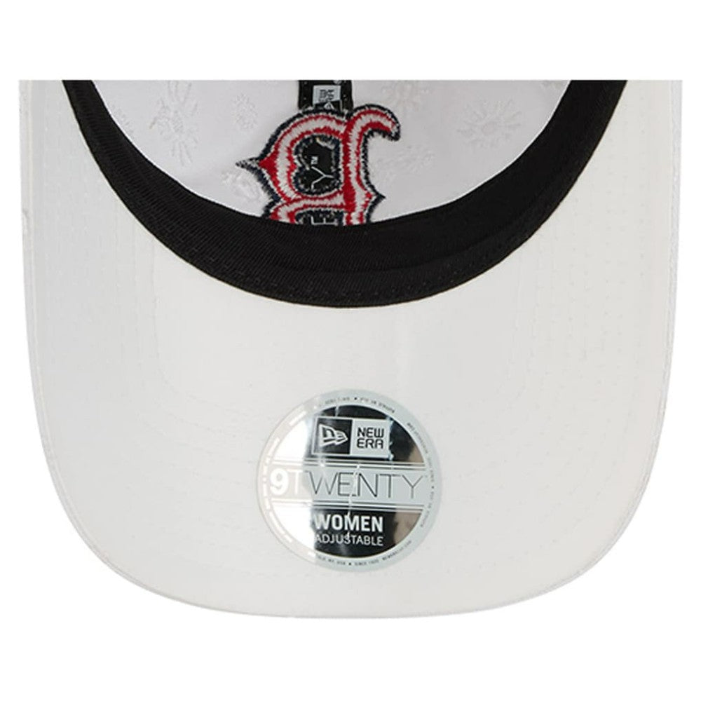 Boston Red Sox New Era Women's Floral Mesh 9TWENTY Adjustable Hat - White Hats