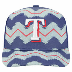 Texas Rangers New Era Aztec Denim 9SEVENTY Adjustable Hat - Denim/Royal Hats