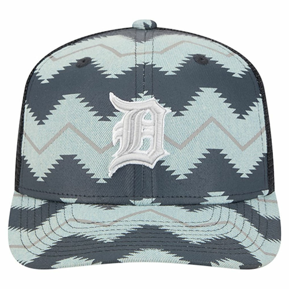 Detroit Tigers New Era Aztec Denim 9SEVENTY Adjustable Hat - Denim/Navy Hats