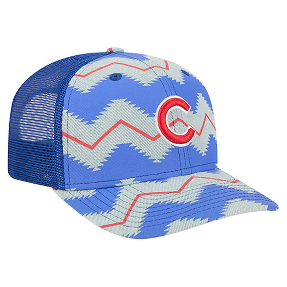Chicago Cubs New Era Aztec Denim 9SEVENTY Adjustable Hat - Denim/Royal Hats