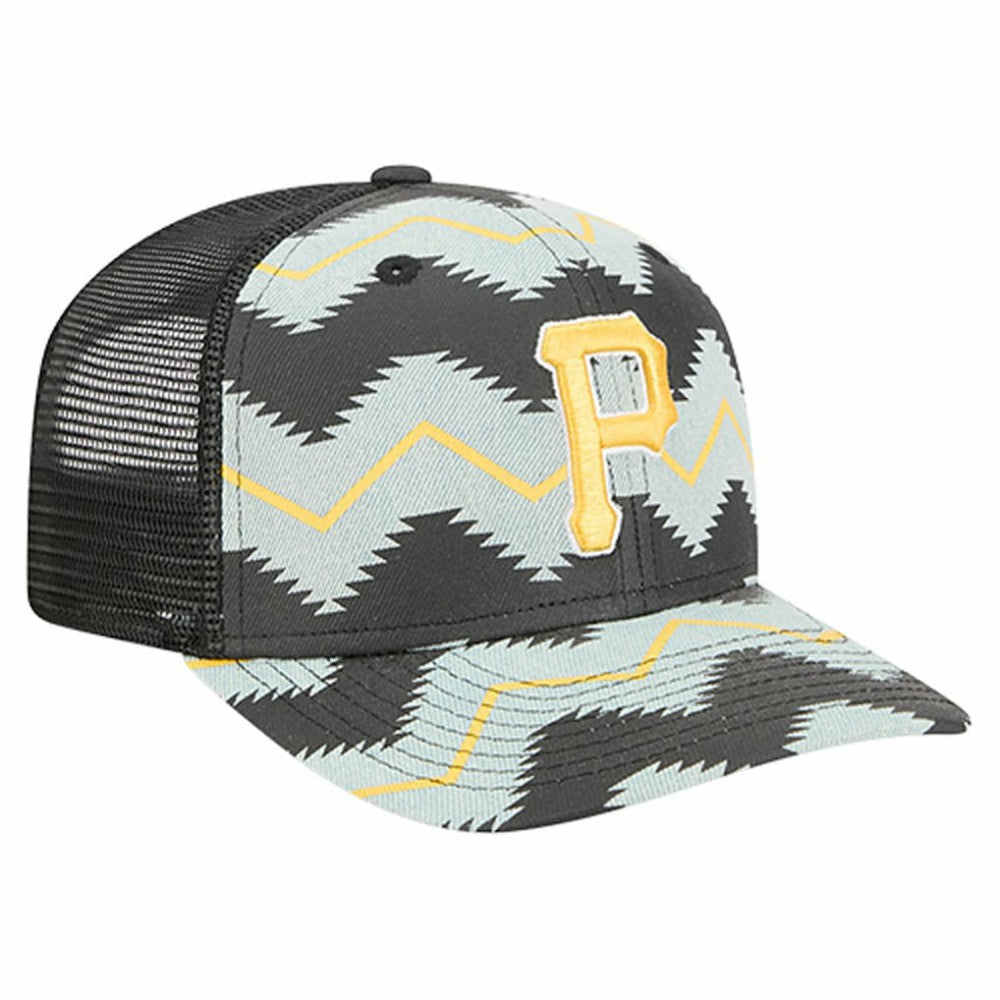 Pittsburgh Pirates New Era Aztec Denim 9SEVENTY Adjustable Hat - Denim/Black Hats