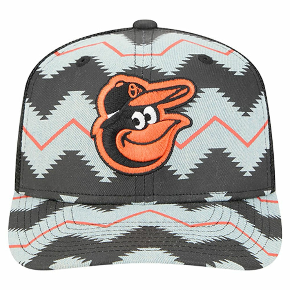 Baltimore Orioles New Era Aztec Denim 9SEVENTY Adjustable Hat - Denim/Black Hats