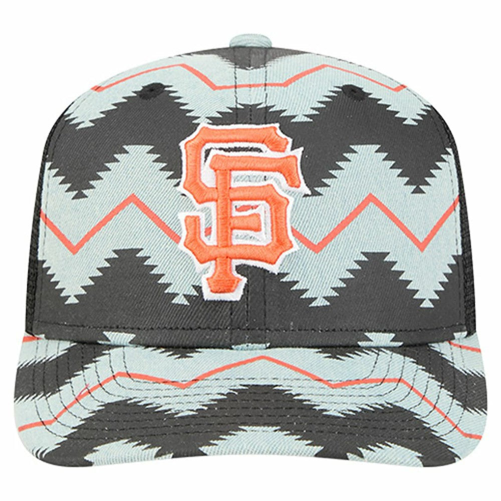 San Francisco Giants New Era Aztec Denim 9SEVENTY Adjustable Hat - Denim/Black Hats