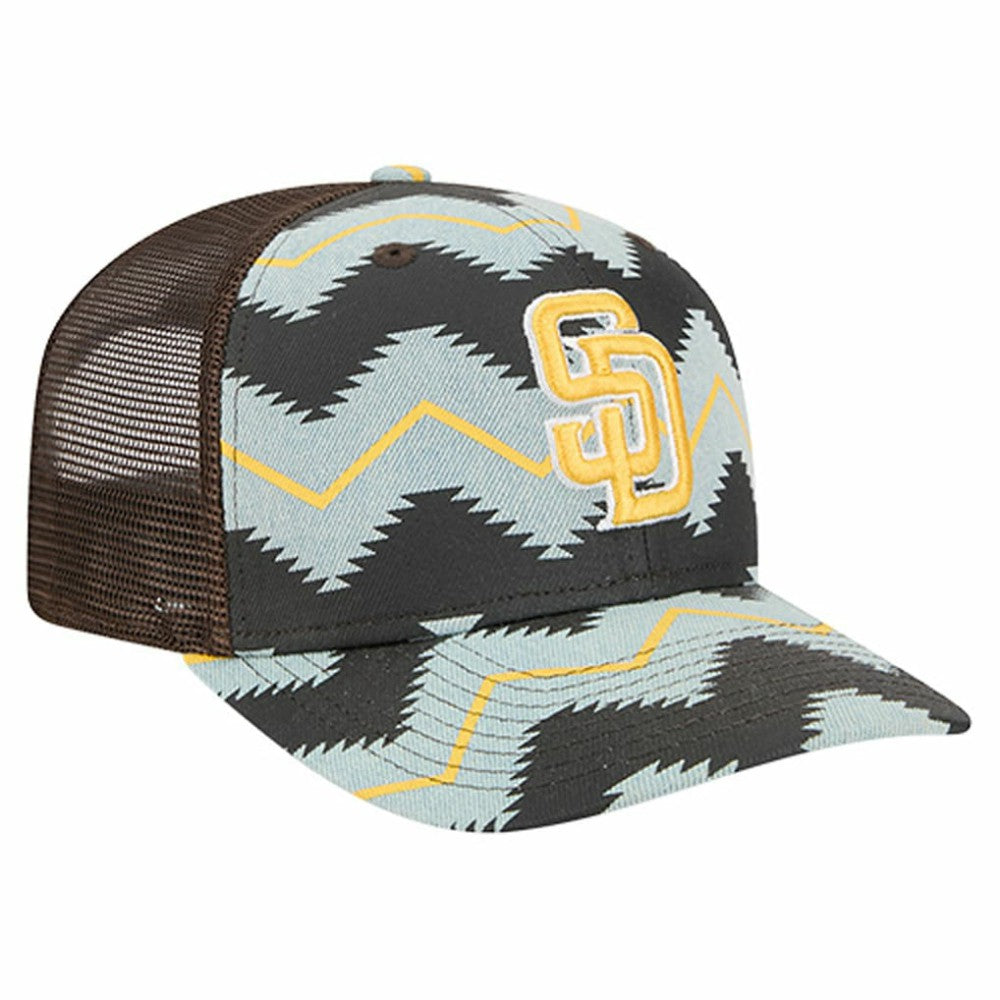 San Diego Padres New Era Aztec Denim 9SEVENTY Adjustable Hat - Denim/Brown Hats