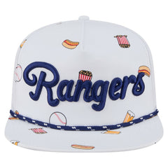 Texas Rangers New Era Team Cheer Rope 19TWENTY Adjustable Hat - White Hats