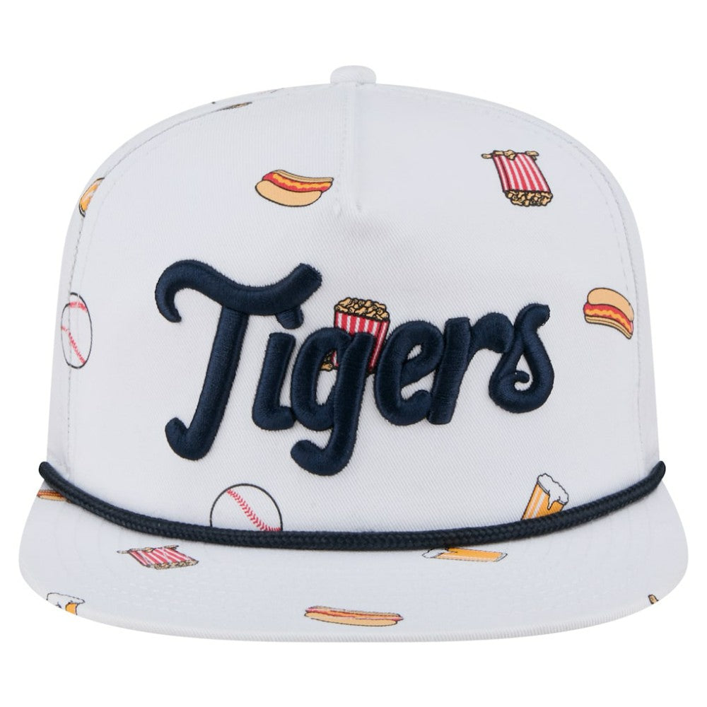 Detroit Tigers New Era Team Cheer Rope 19TWENTY Adjustable Hat - White Hats