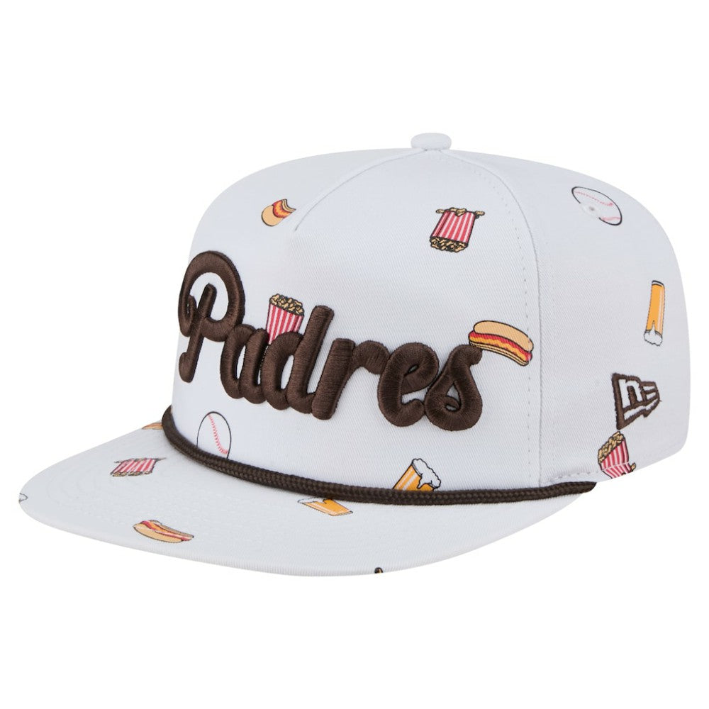 San Diego Padres New Era Team Cheer Rope 19TWENTY Adjustable Hat - White Hats