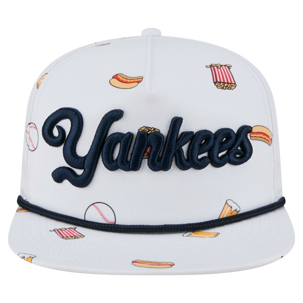 New York Yankees New Era Team Cheer Rope 19TWENTY Adjustable Hat - White Hats