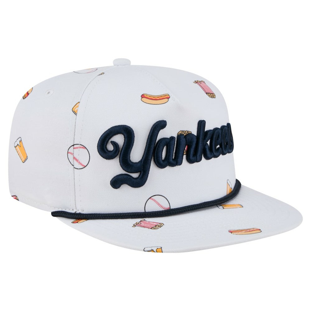 New York Yankees New Era Team Cheer Rope 19TWENTY Adjustable Hat - White Hats