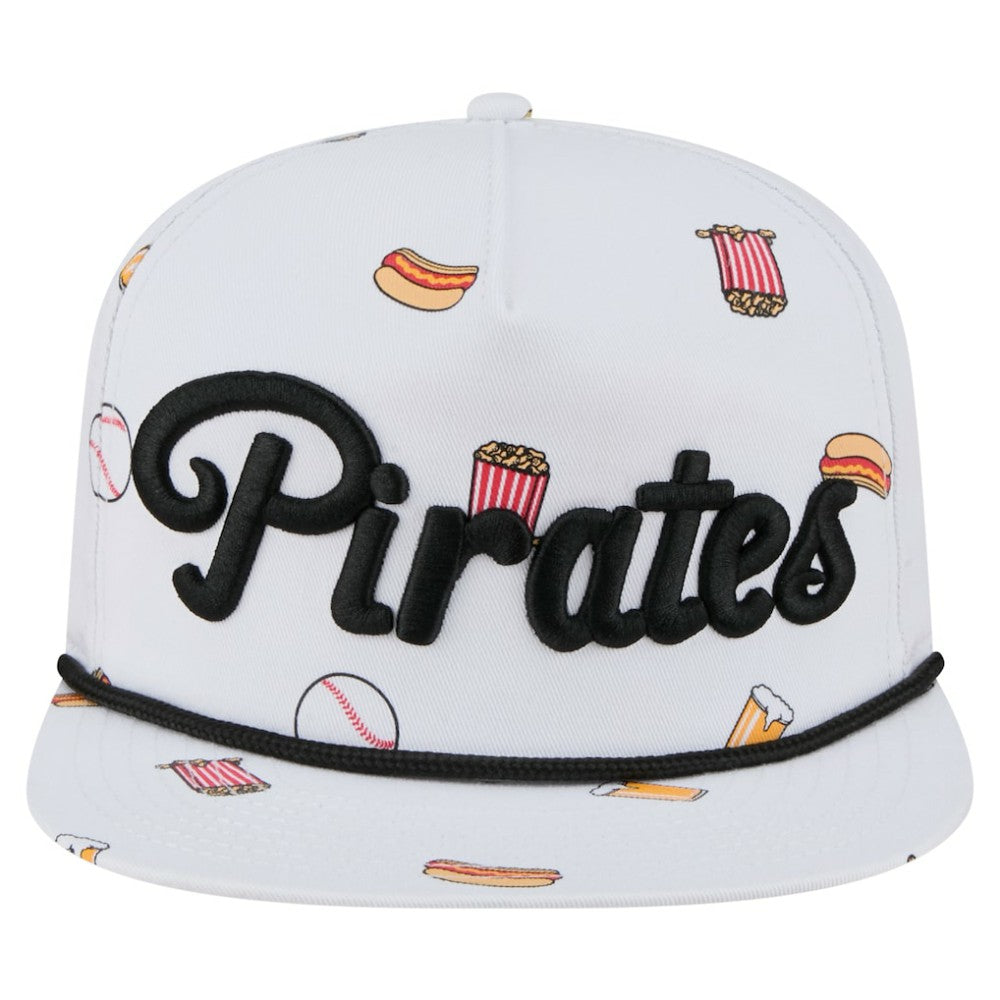 Pittsburgh Pirates New Era Team Cheer Rope 19TWENTY Adjustable Hat - White Hats