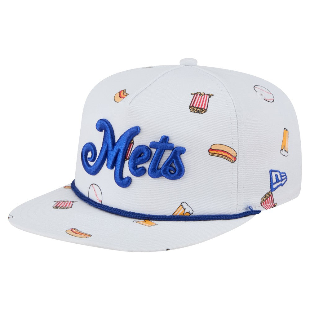 New York Mets New Era Team Cheer Rope 19TWENTY Adjustable Hat - White Hats