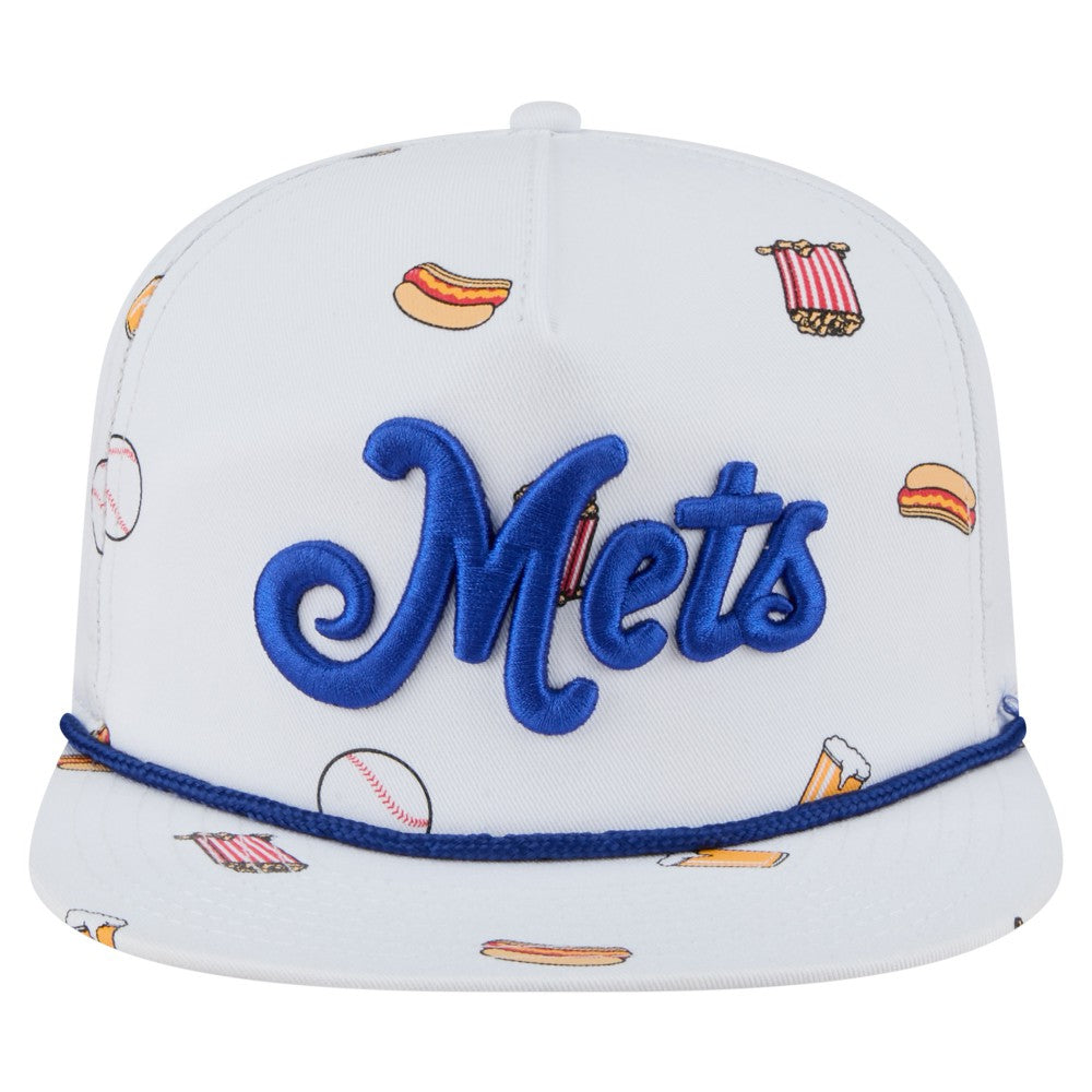 New York Mets New Era Team Cheer Rope 19TWENTY Adjustable Hat - White Hats