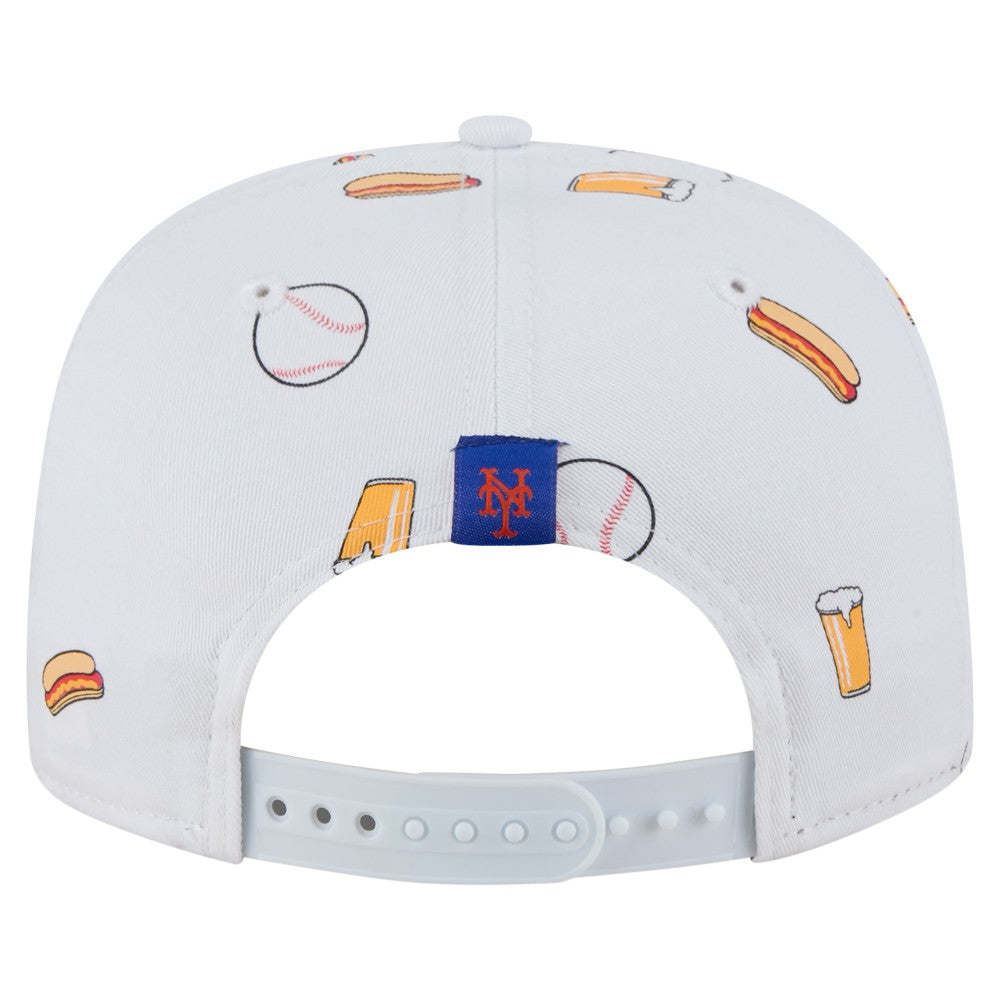 New York Mets New Era Team Cheer Rope 19TWENTY Adjustable Hat - White Hats