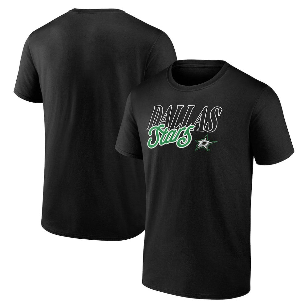NHL Dallas Stars Script T-Shirt - Black