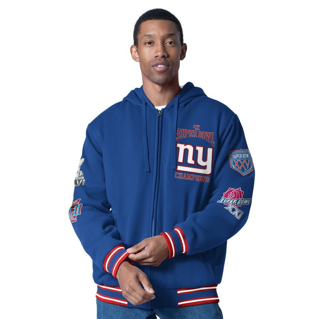 New York Giants G-III Sports by Carl Banks Power Forward Commemorative Full-Zip Hooded Jacket Royal