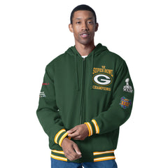 Green Bay Packers G-III Sports by Carl Banks Power Forward Commemorative Full-Zip Hooded Jacket Green