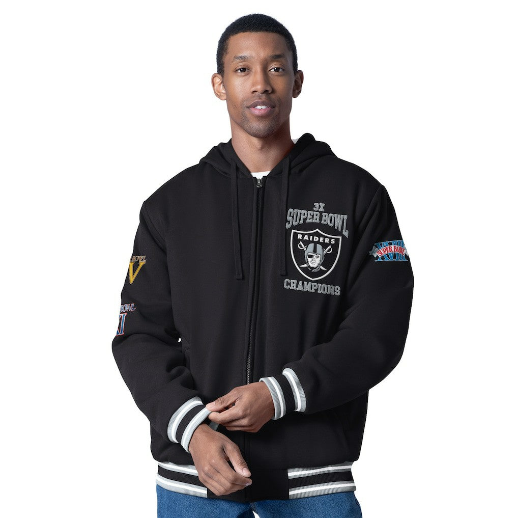 Las Vegas Raiders G-III Sports by Carl Banks Power Forward Commemorative Full-Zip Hooded Jacket Black