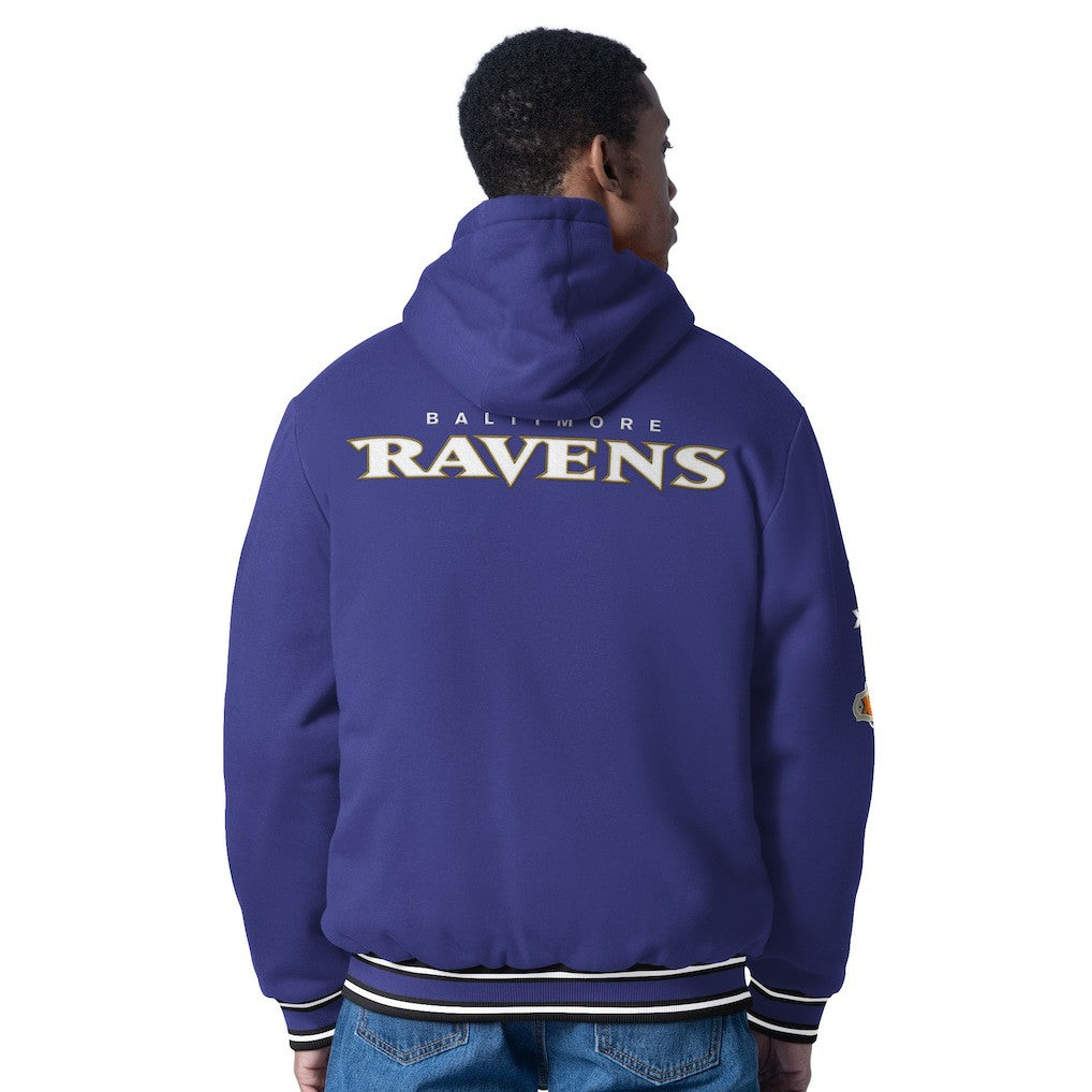 Baltimore Ravens G-III Sports by Carl Banks Power Forward Commemorative Full-Zip Hooded Jacket Purple