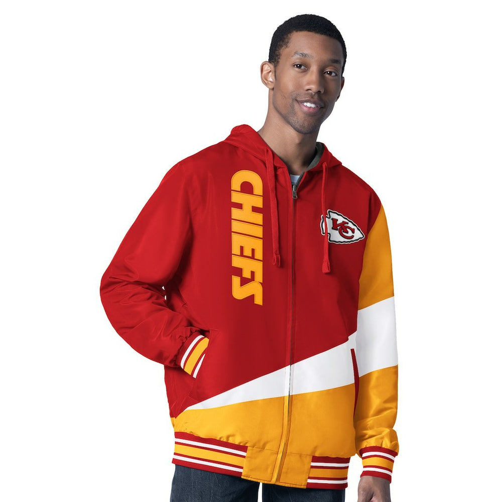 Kansas City Chiefs G-III Sports by Carl Banks Dual Threat Reversable Full-Zip Hooded Jacket Red/Charcoal