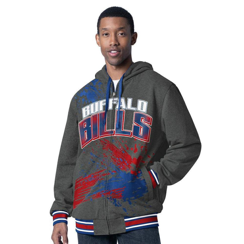 Buffalo Bills G-III Sports by Carl Banks Dual Threat Reversable Full-Zip Hooded Jacket Royal/Charcoal