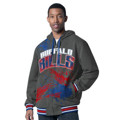Buffalo Bills G-III Sports by Carl Banks Dual Threat Reversable Full-Zip Hooded Jacket Royal/Charcoal
