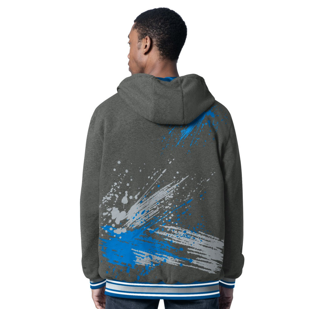 Detroit Lions G-III Sports by Carl Banks Dual Threat Reversable Full-Zip Hooded Jacket Blue/Charcoal